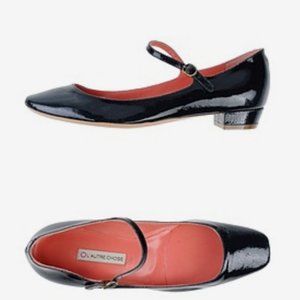 L'Autre Chose Jade Darkest Green Mary Jane Flats